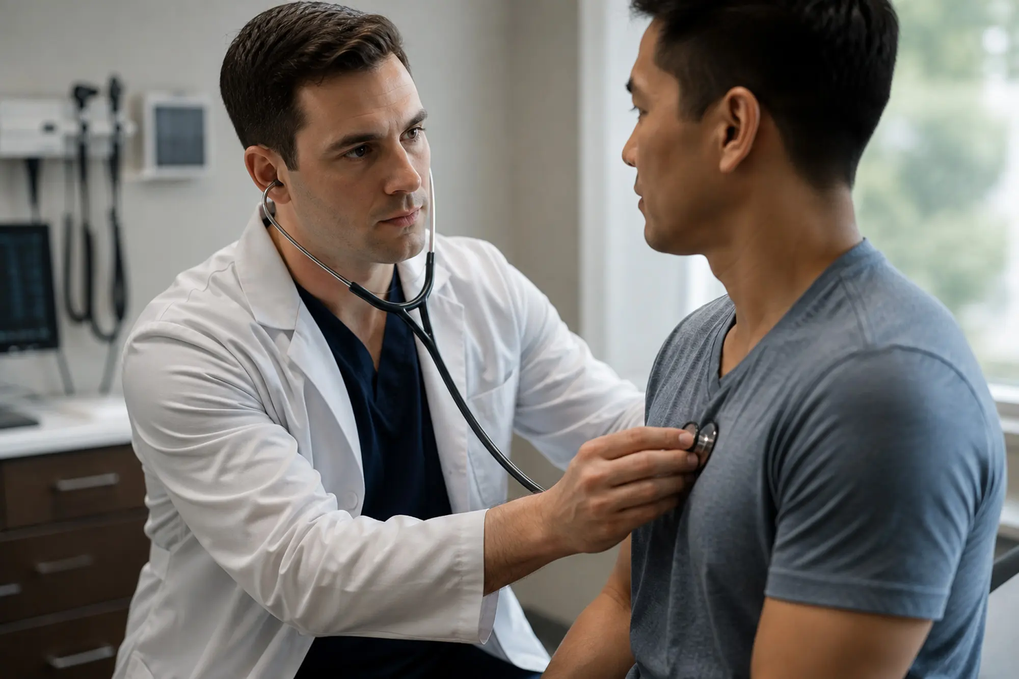 Army physician providing care in a military healthcare setting