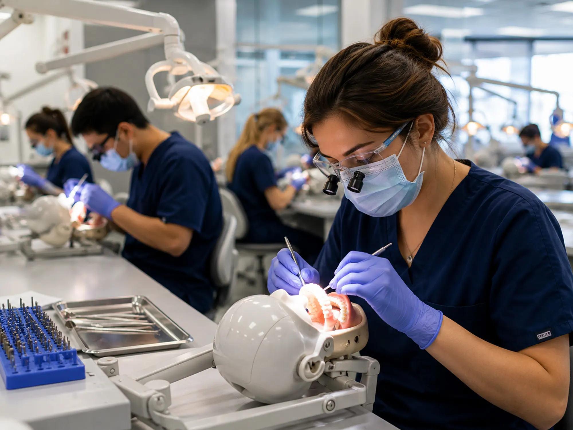 Dental student preparing for a career in Army dentistry
